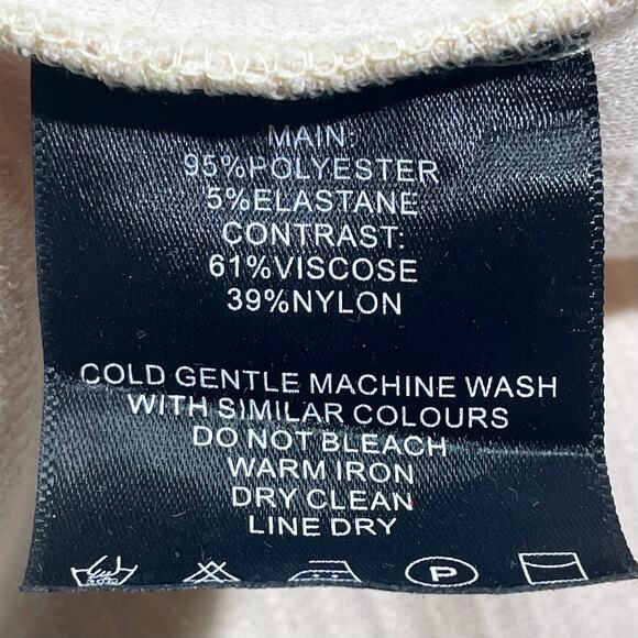 MANIERE DE VOIR Women’s Cream Built In Wire Bra Ribbed Bodysuit 4 UK 0 US XS - Picture 8 of 8